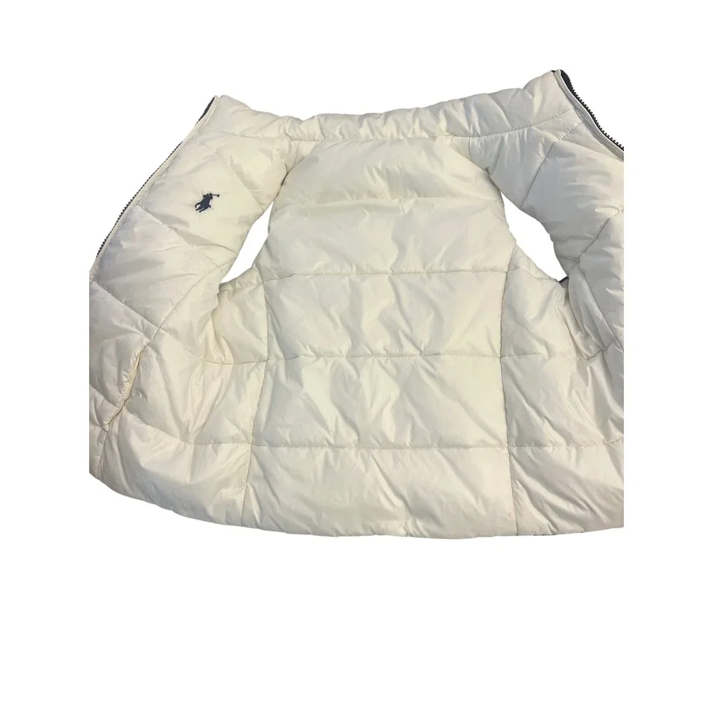 Polo Ralph Lauren Kids Reversible Down Puffer Vest Navy White Crest Size 6
